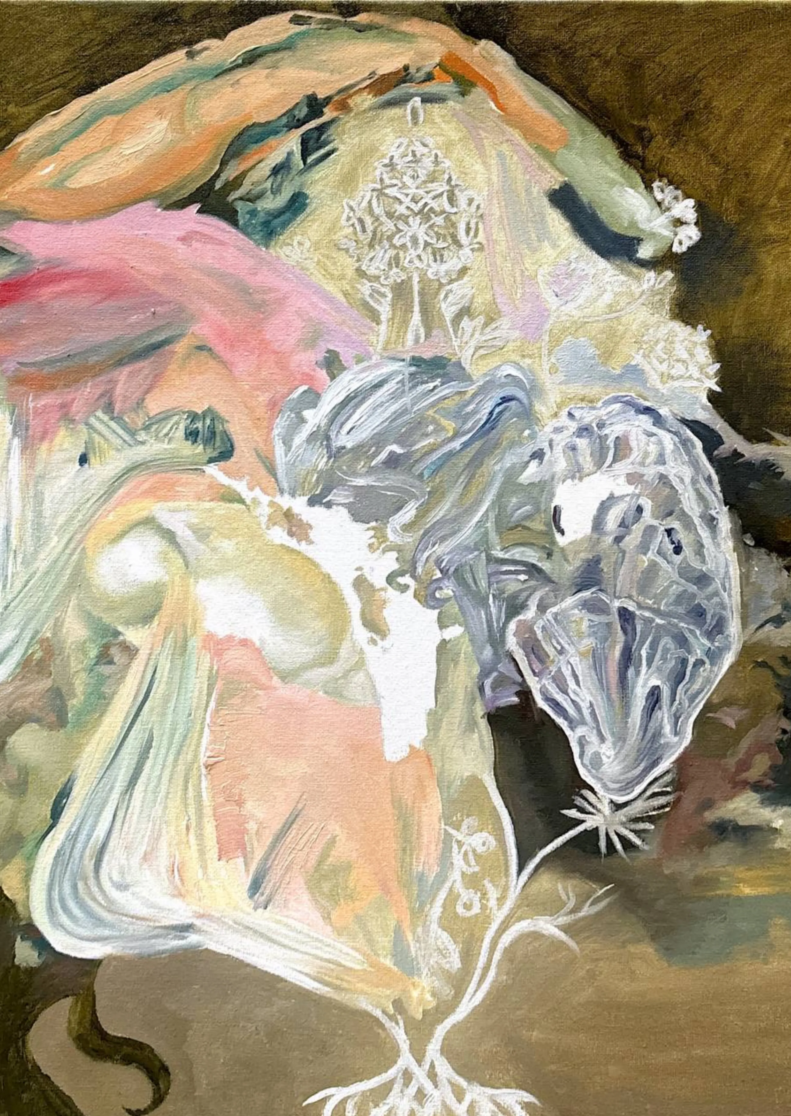 Image of Pearl by , size: 40x50cm, made of oil on canvas, Painting medium, part of the Single work series