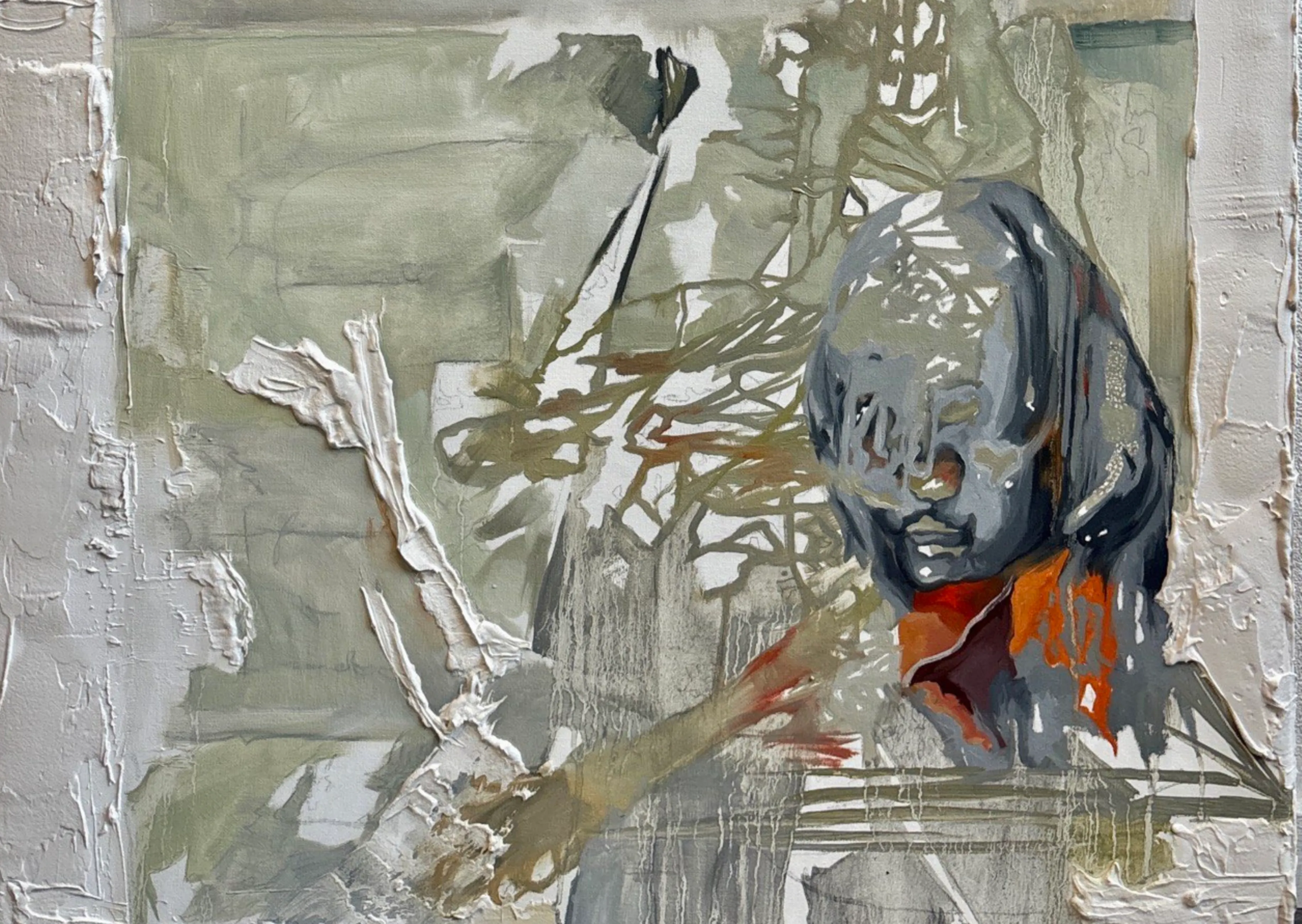 Image of Piety by , size: 60x80cm, made of oil on canvas, Painting medium, part of the Single work series